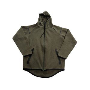 Peak Velocity Metro Fleece Full-Zip Athletic-Fit Hoodie forest green heather